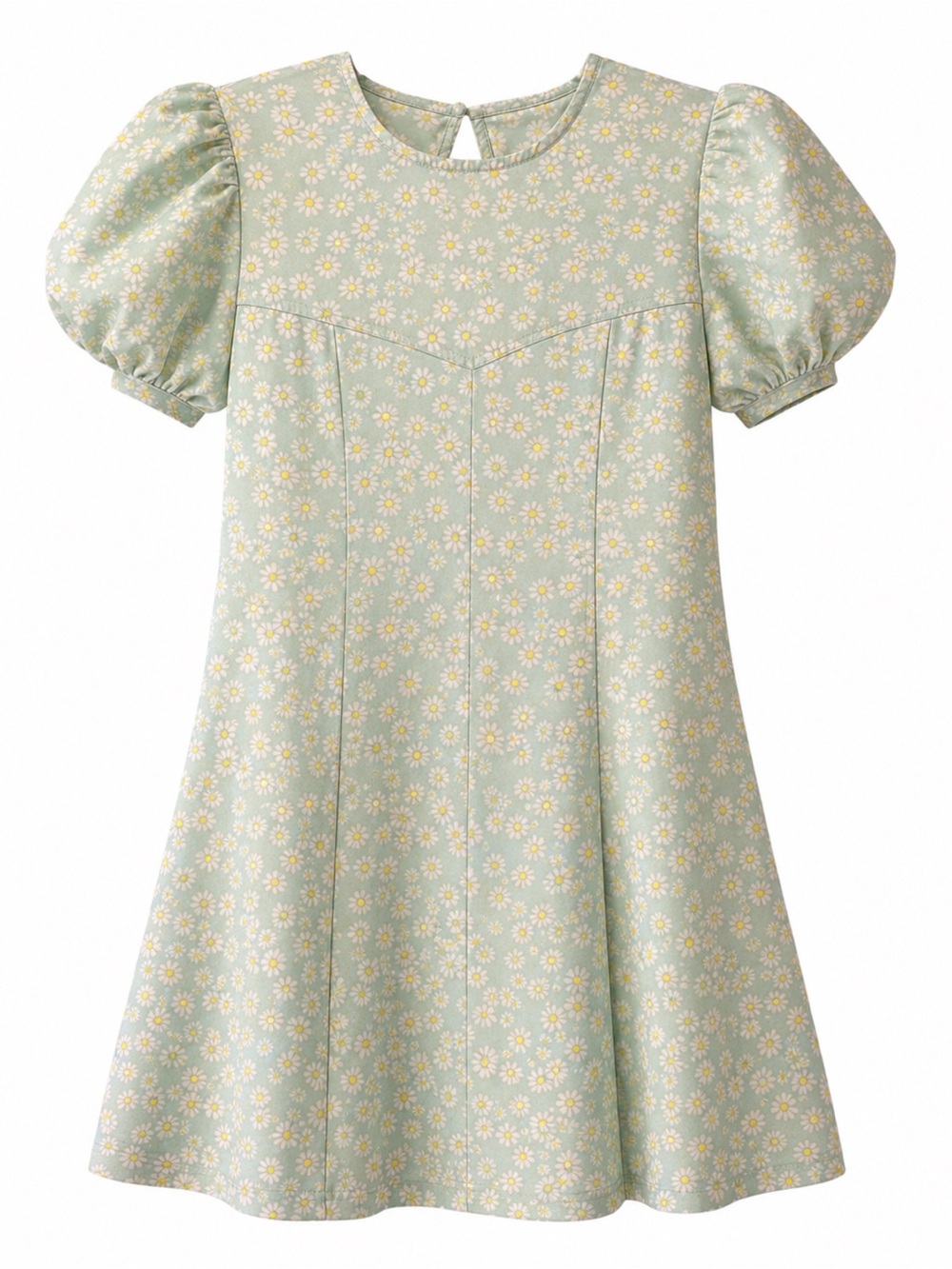 NWT Maeve Mint Daisy Puff-Sleeve Dress Size S